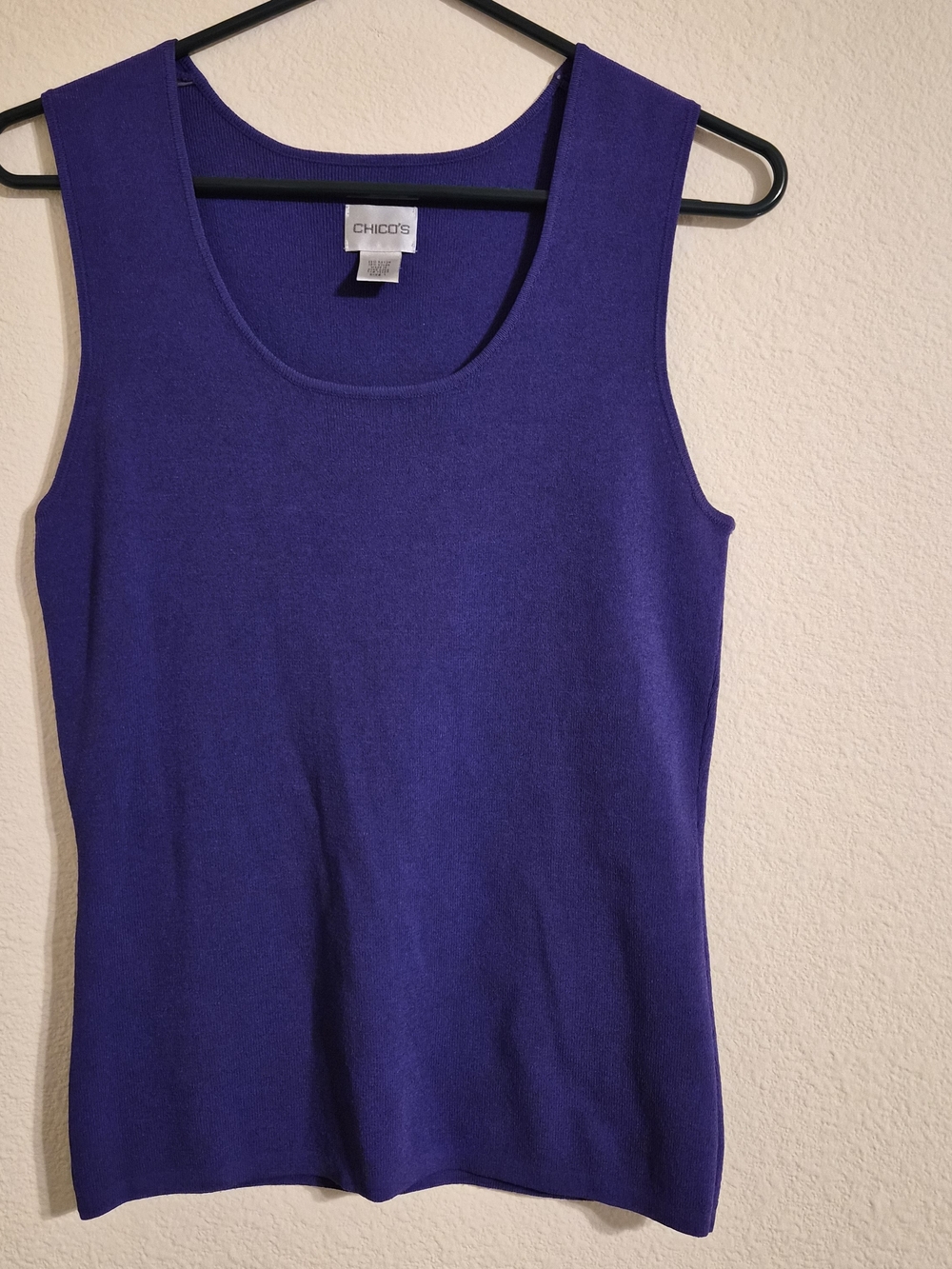 Chico's Deep Purple Knit Tank Top
